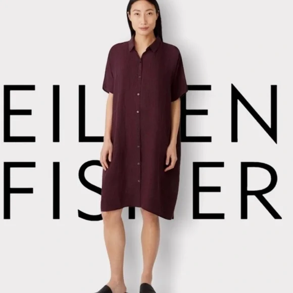 Eileen Fisher Dresses Eileen Fisher Puckered Organic Linen